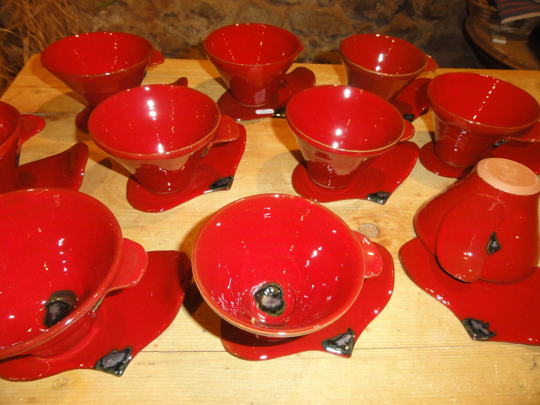 Tasses coquelicot